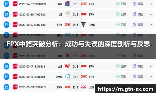 FPX中路突破分析：成功与失误的深度剖析与反思