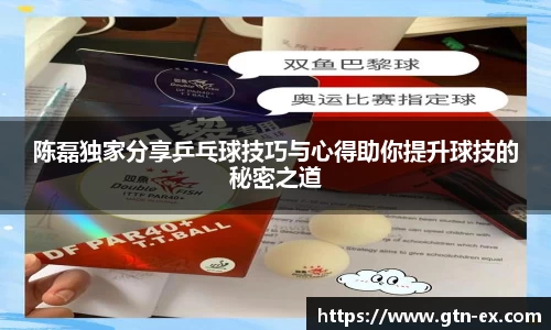 陈磊独家分享乒乓球技巧与心得助你提升球技的秘密之道